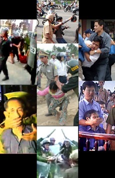 H�nh ảnh c�ng an đ�nh d�n c�ng khai kh�ng c� g� l� ngạc nhi�n ở Việt Nam. Anh minh họa. RFA file
